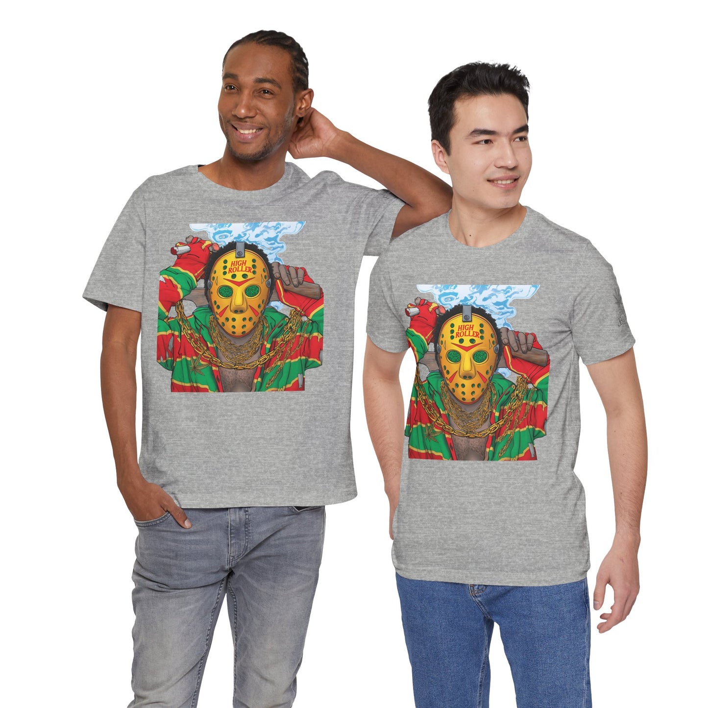 Horror Icon HIGH ROLLER T-Shirt - Premium Cannabis Slasher Culture Apparel"