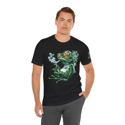 RIPPP IT Cosmic Frog Tee - Premium Airlume Cotton Cannabis Culture Streetwear