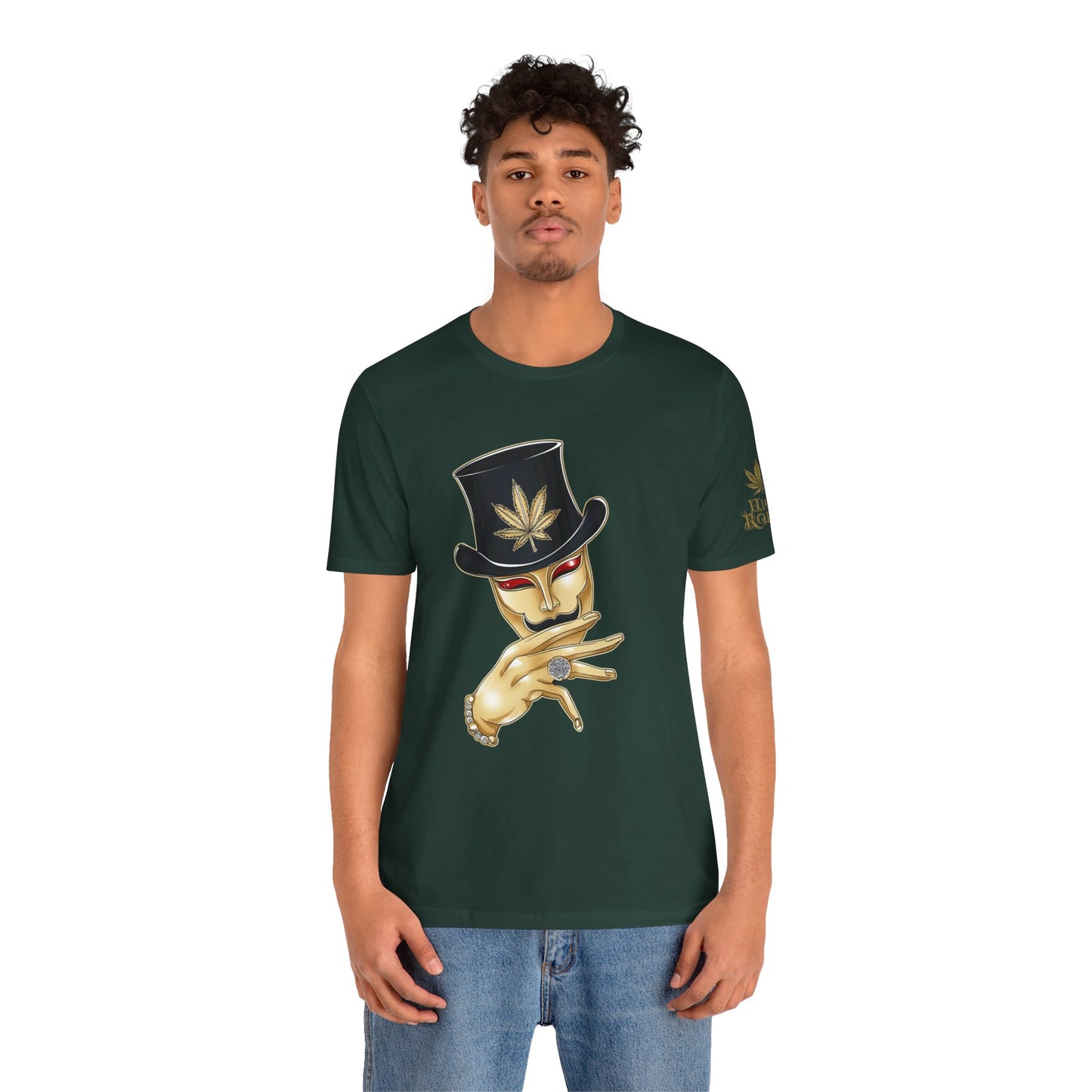 Golden Touch T-Shirt - Premium Airlume Cotton Cannabis Luxury Boss Art Tee