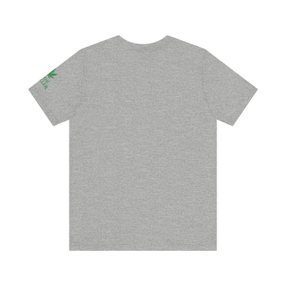 Cannabis Crest Wreath Tee - Botanical Elegance Art Design | High Roller