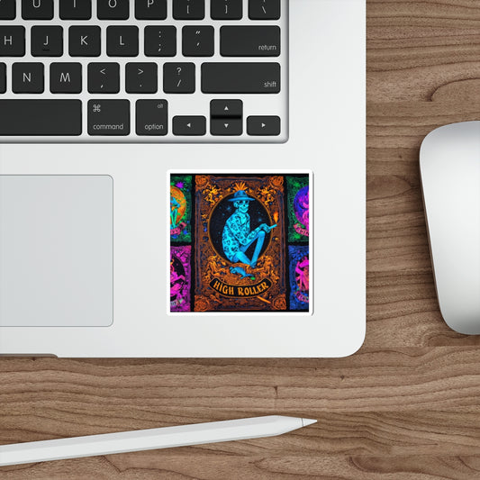Day of the Dead Cannabis Art Sticker | High Roller Día de los Muertos | Premium Die-Cut Vinyl Decal