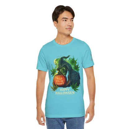 Cannabis Witch's Brew Halloween T-Shirt - Premium Spooky 420 Black Edition Apparel"