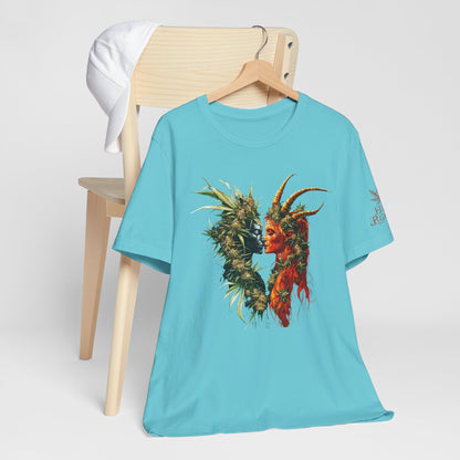Sacred Union T-Shirt - Premium Airlume Cotton Cannabis Spirits Fantasy Art Tee