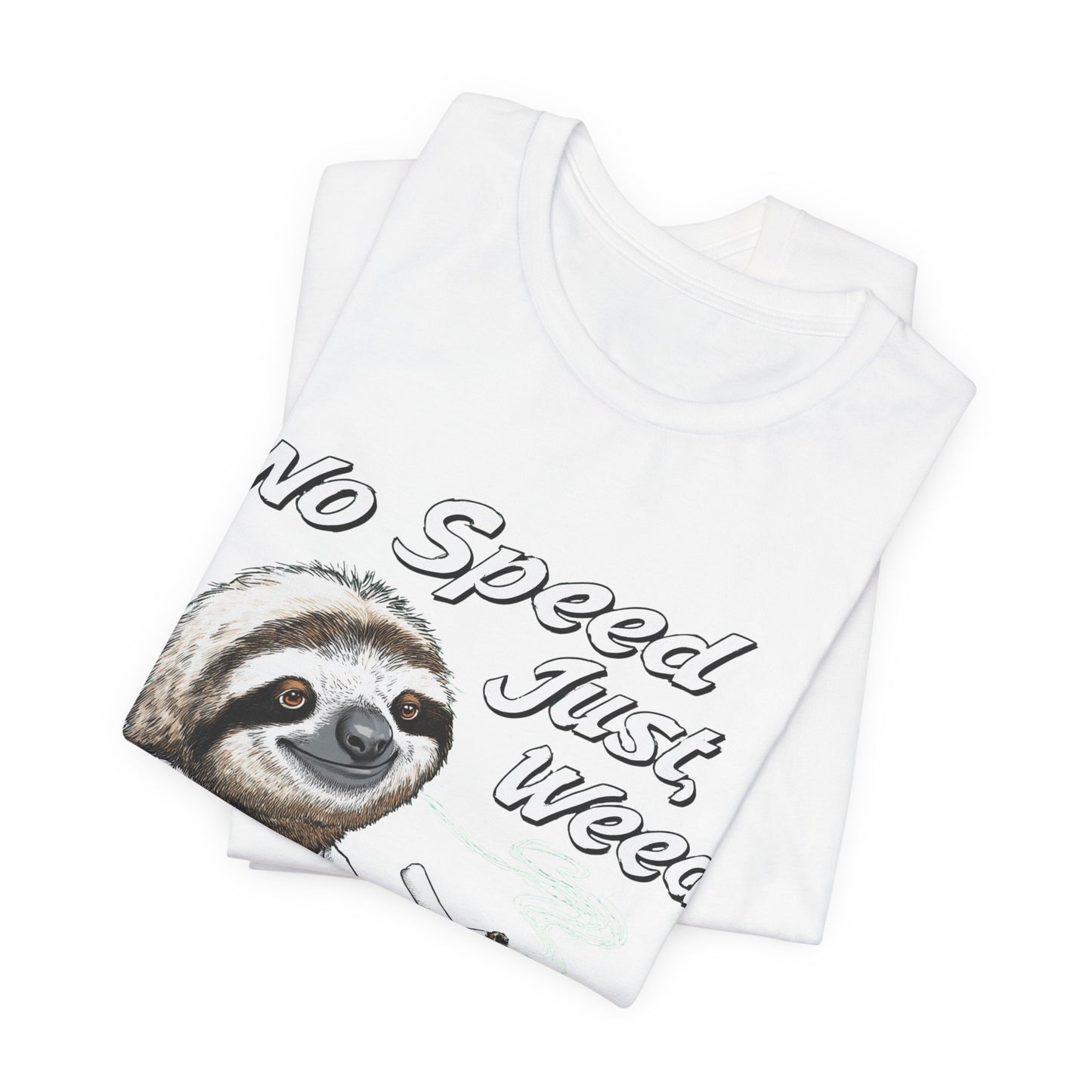 Slow Motion Tee - Premium Airlume Cotton Cannabis Culture Sloth Humor Art