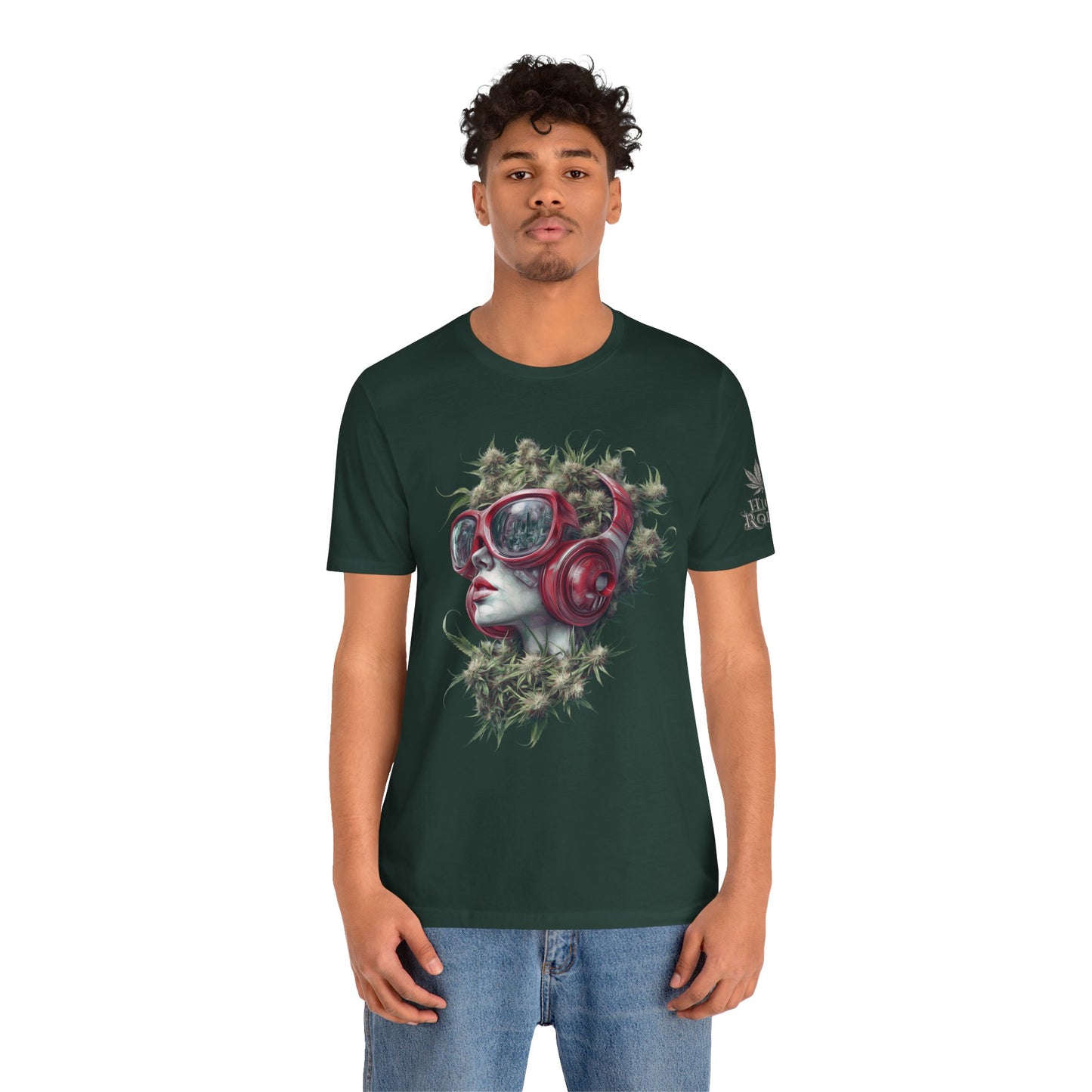 Vibes & Vision Tee - Premium Airlume Cotton Cannabis Culture Surreal Music Art