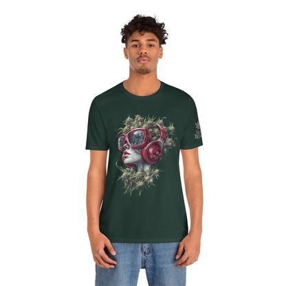 Vibes & Vision Tee - Premium Airlume Cotton Cannabis Culture Surreal Music Art