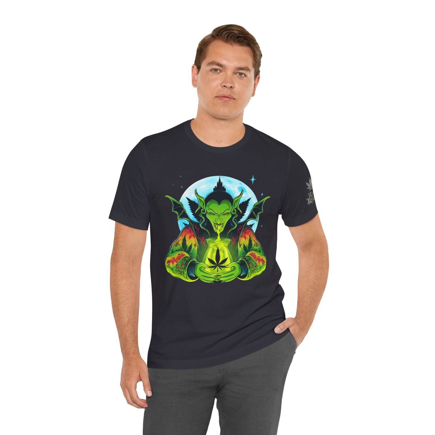 Mystic Dragon Guardian Cannabis Meditation T-Shirt - Premium Psychedelic 420 Apparel