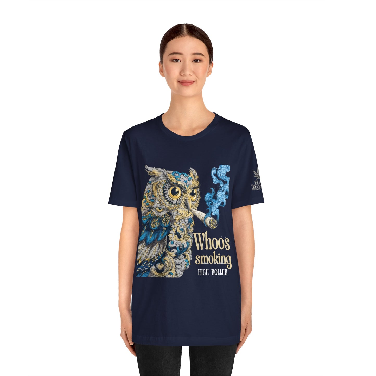Baroque Owl Tee - Premium Airlume Cotton Cannabis Culture Ornate Bird Art