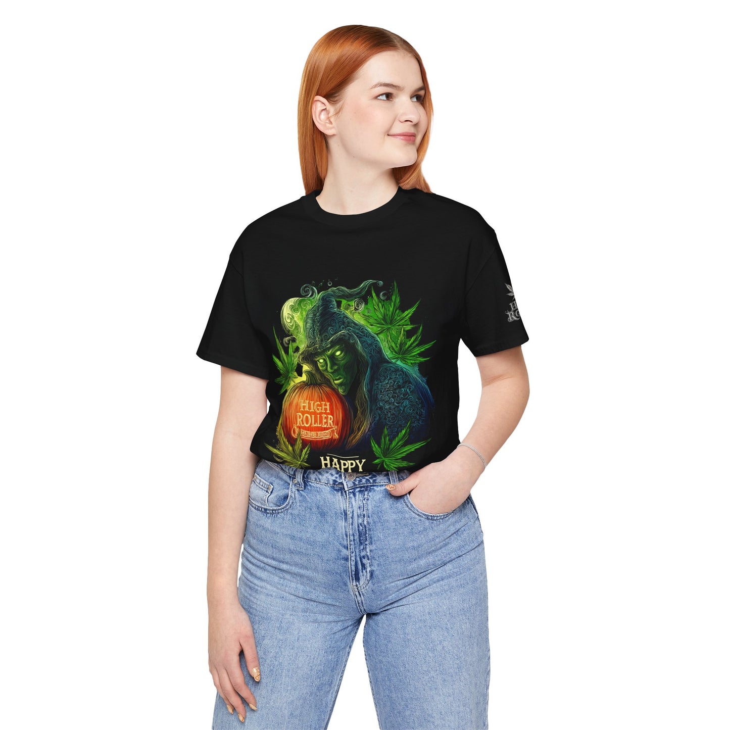 Cannabis Witch's Brew Halloween T-Shirt - Premium Spooky 420 Black Edition Apparel"