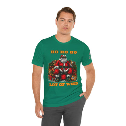 Ho Ho Ho Lot Of Weed Premium Cannabis Christmas T-Shirt
