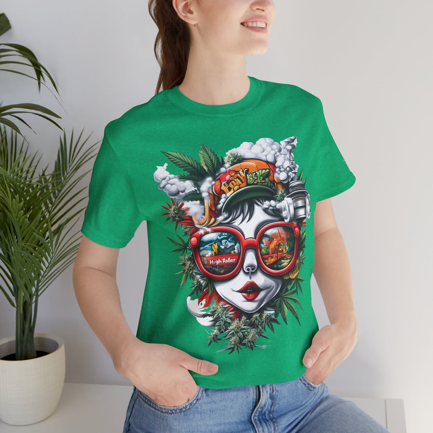 Vision Quest T-Shirt - Premium Airlume Cotton Cannabis Goddess Psychedelic Art Tee