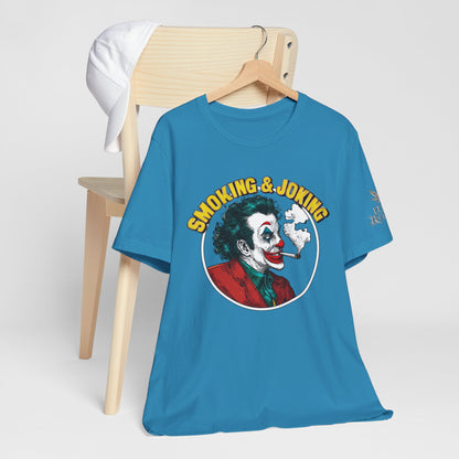 Smoking & Joking T-Shirt - Premium Airlume Cotton Cannabis Villain Pop Art Tee