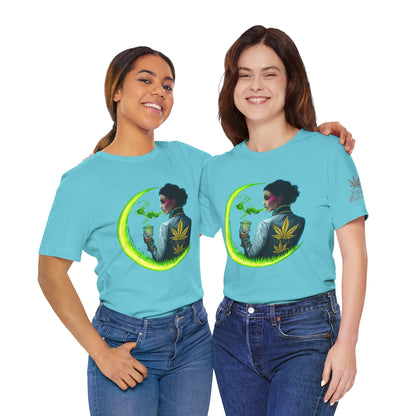 Cannabis Queen Commander T-Shirt - Premium Afrofuturistic 420 Lifestyle Apparel"