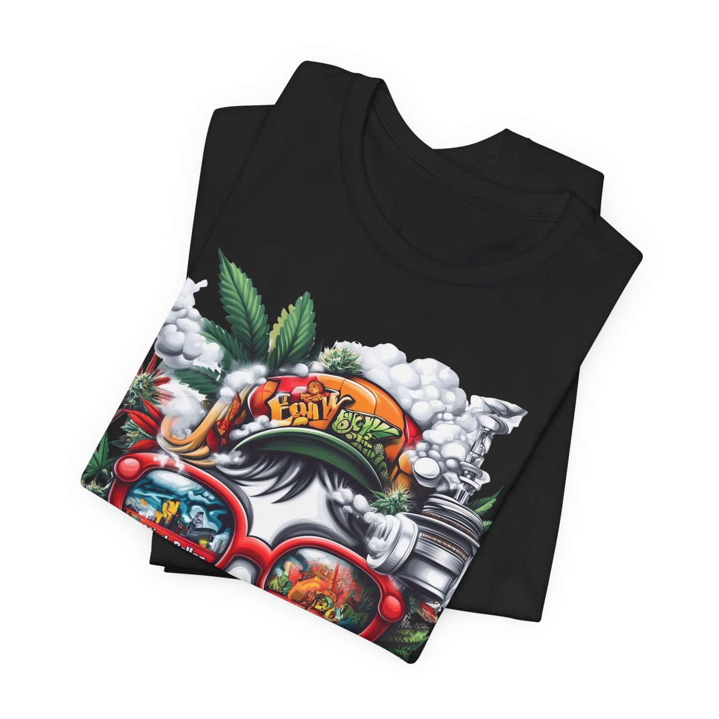 Vision Quest T-Shirt - Premium Airlume Cotton Cannabis Goddess Psychedelic Art Tee
