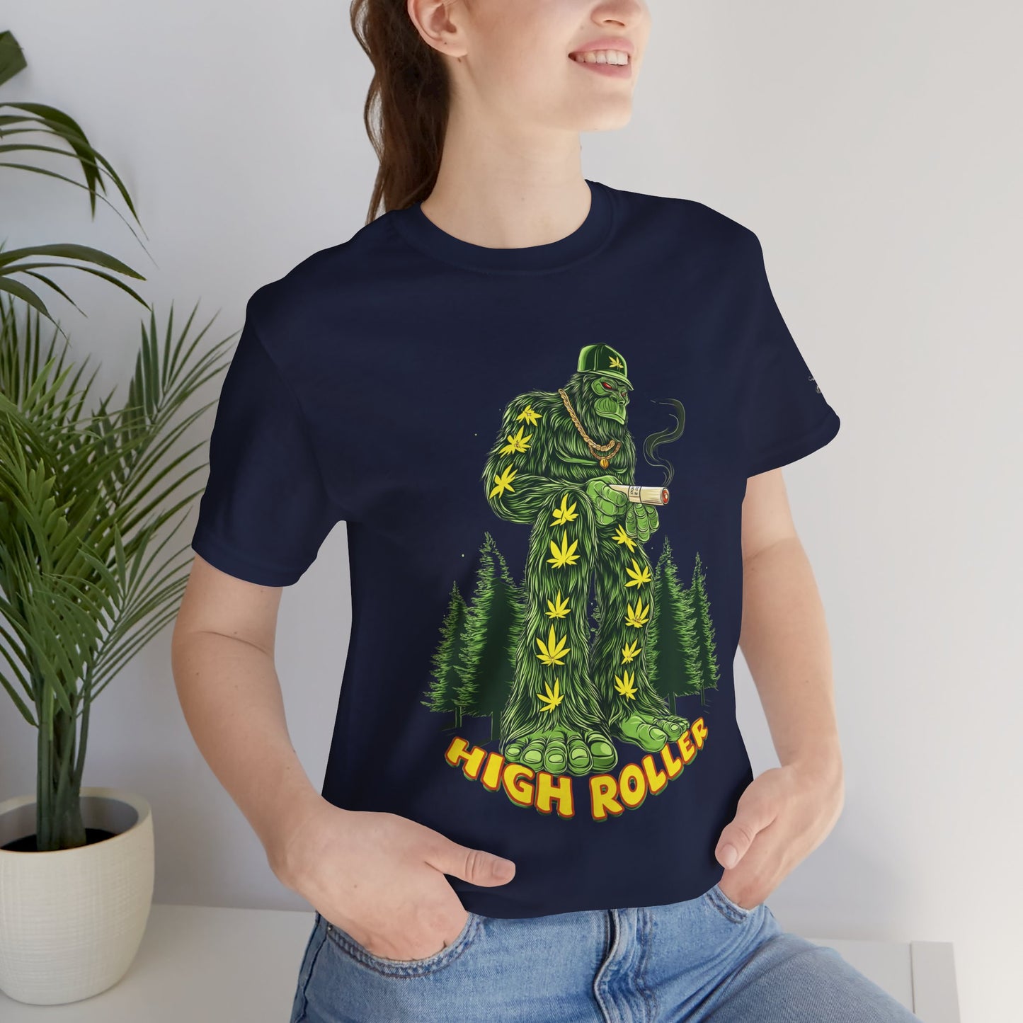 Cannabis Sasquatch Forest King T-Shirt - Premium Bigfoot 420 Lifestyle Apparel"