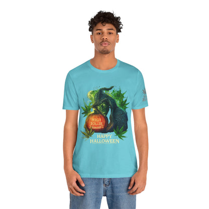 Cannabis Witch's Brew Halloween T-Shirt - Premium Spooky 420 Black Edition Apparel"