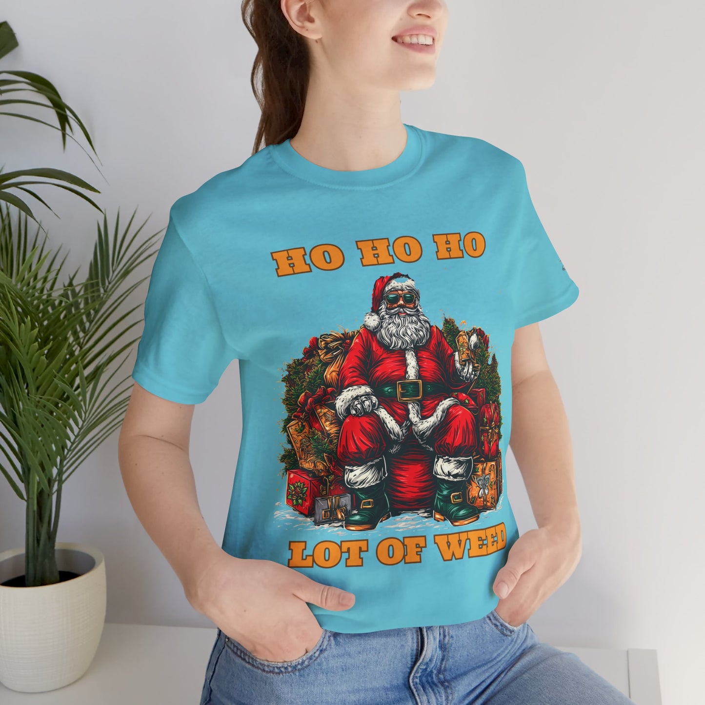 Ho Ho Ho Lot Of Weed Premium Cannabis Christmas T-Shirt