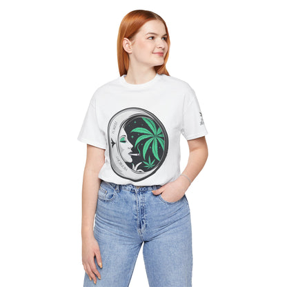 Toker Girl Coin Tee - Vintage Cannabis Portrait Art Design | High Roller