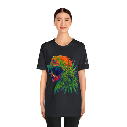 Neon Dreams Tee - Premium Airlume Cotton Cannabis Culture Psychedelic Profile Art