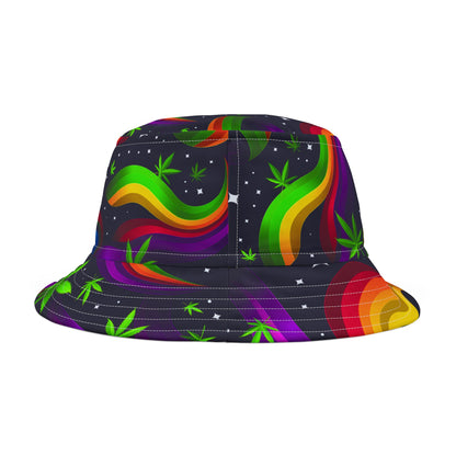 "HIGH ROLLER" Cosmic Rainbow Galaxy Bucket Hat