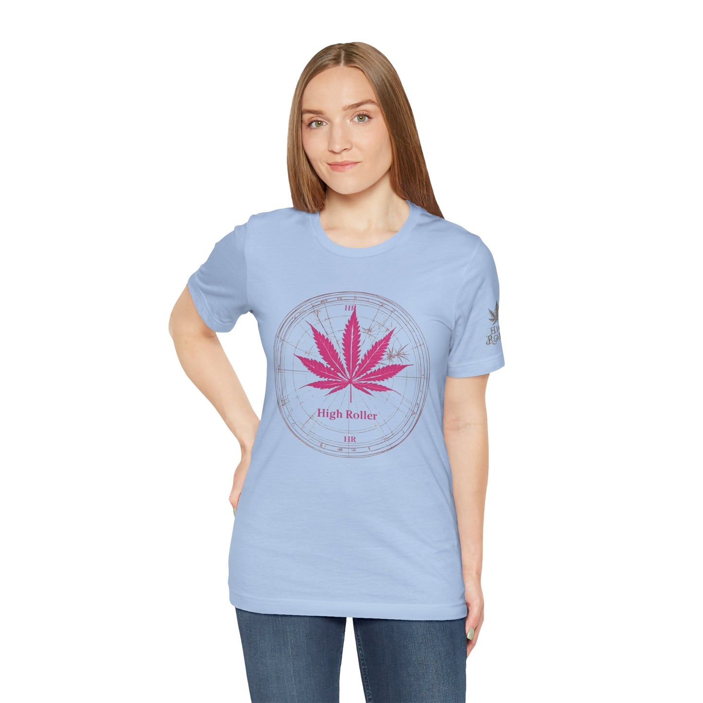 True North Tee - Premium Airlume Cotton Cannabis Culture Compass Navigation Art