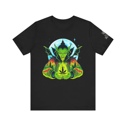 Mystic Dragon Guardian Cannabis Meditation T-Shirt - Premium Psychedelic 420 Apparel