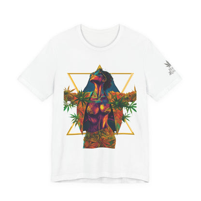 Sacred Geometry Cannabis Goddess Tee - Psychedelic Beauty Art Design | High Roller