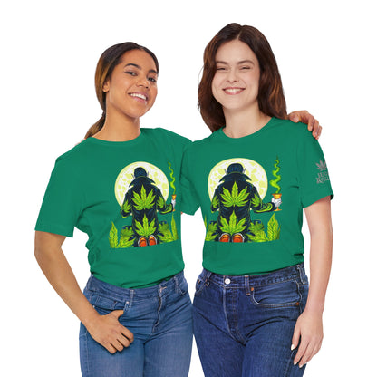 Luxury Gothic Cannabis Vampire T-Shirt - Premium Dark HIGH ROLLER Streetwear - Elevated Nocturnal 420 Fashion