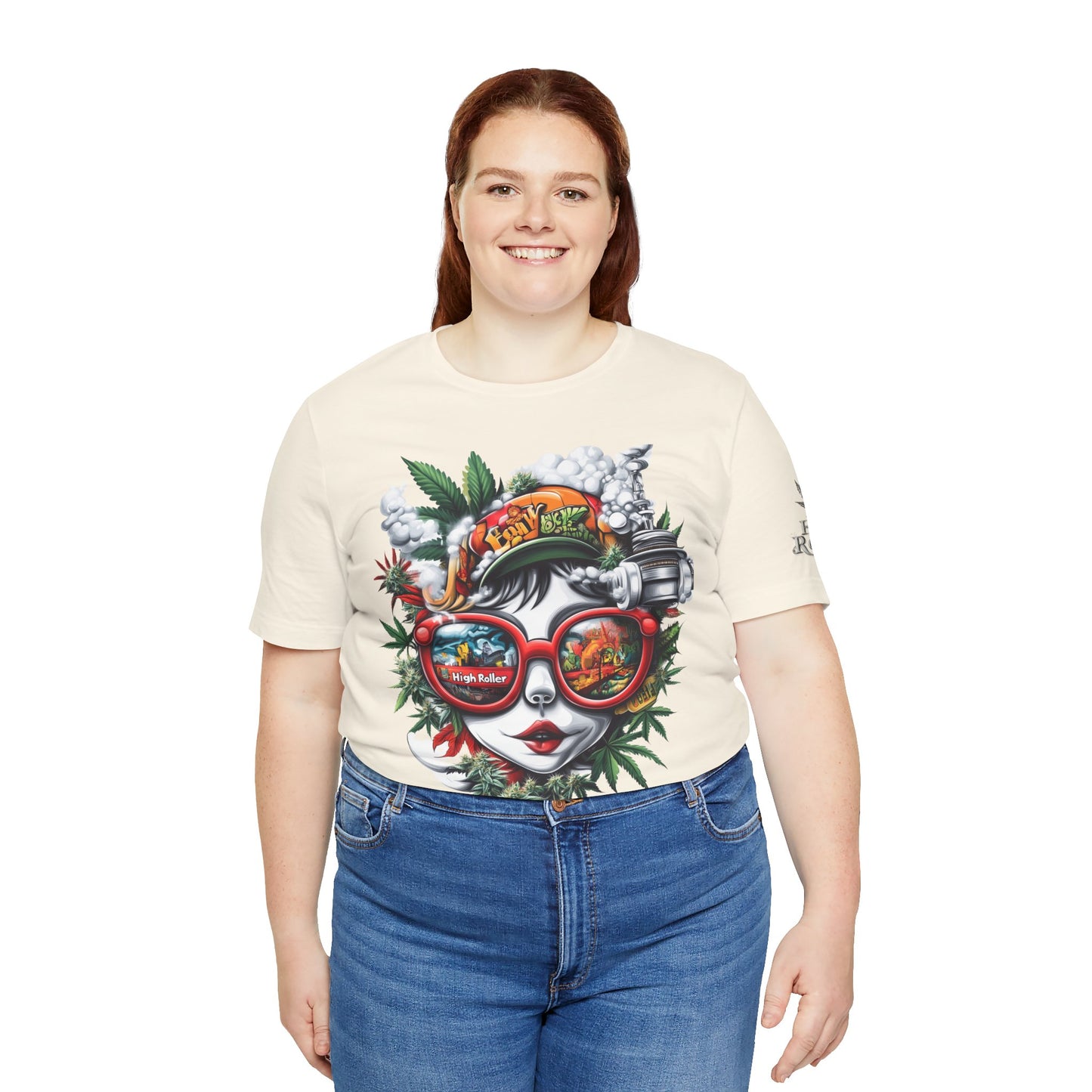 Vision Quest T-Shirt - Premium Airlume Cotton Cannabis Goddess Psychedelic Art Tee