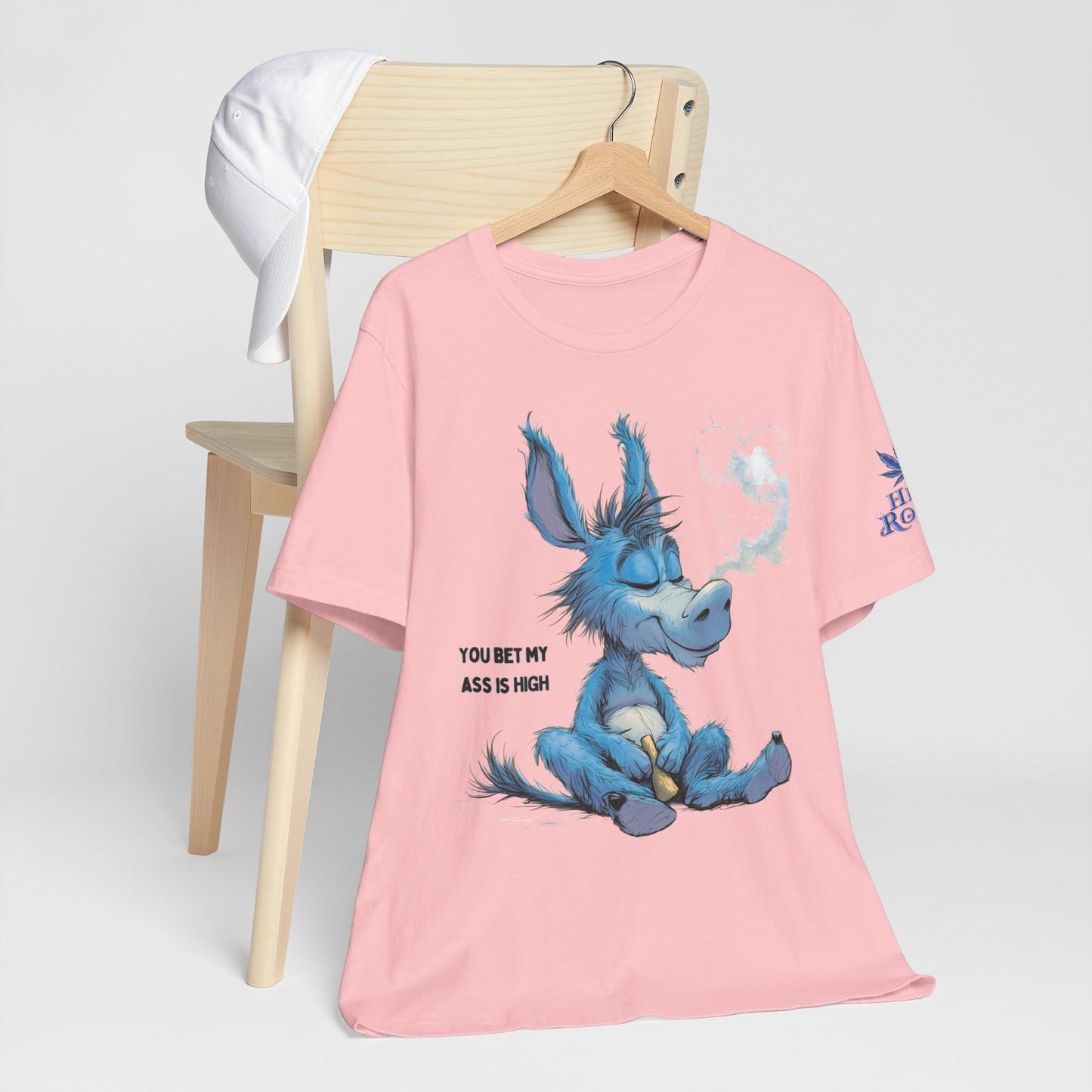 Blue Donkey Tee - Premium Airlume Cotton Cannabis Culture Humor Cartoon Art