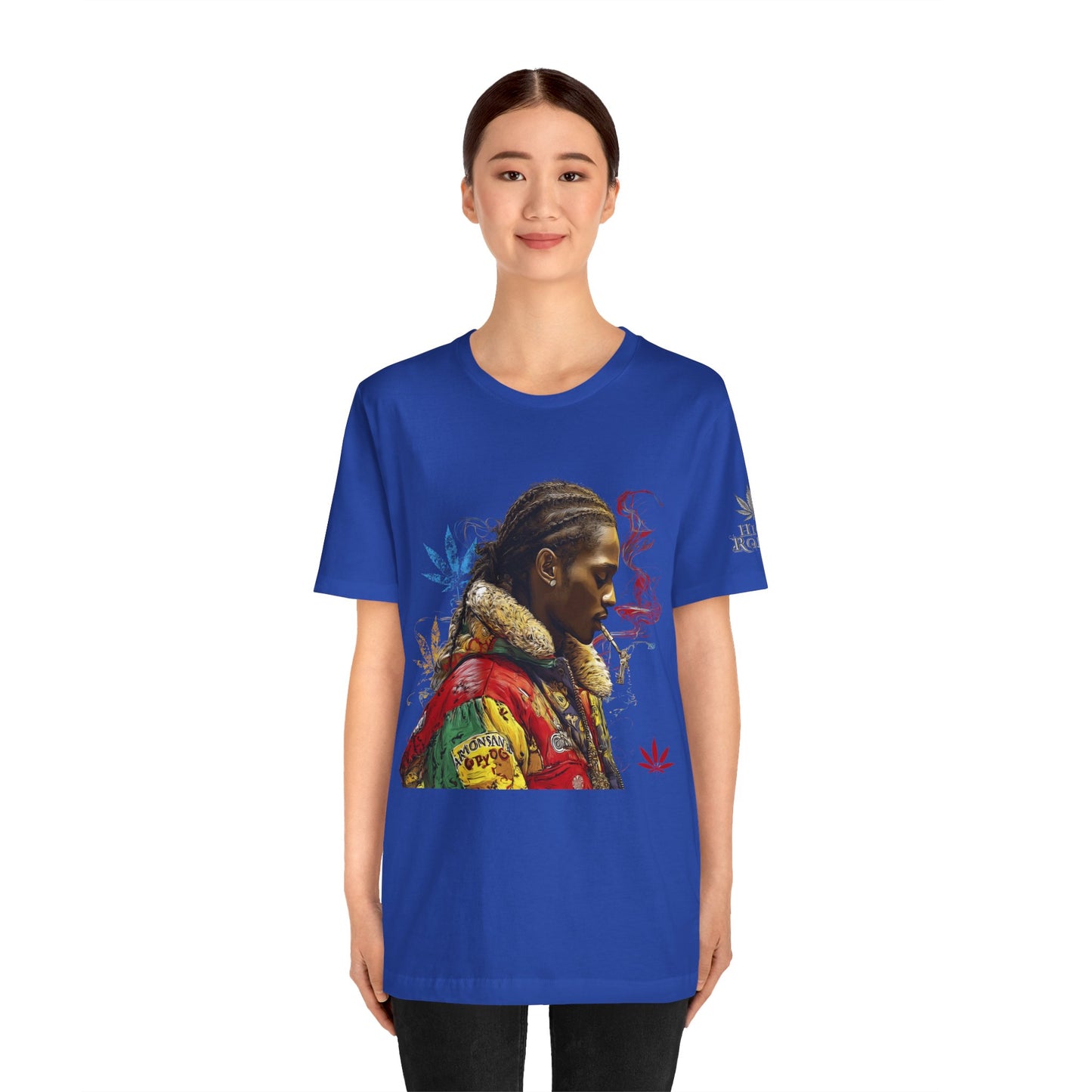 High Roller Profile Smoke Art Cannabis T-Shirt - Premium 420 Hip-Hop Portrait Street Culture Elevated Lifestyle Apparel