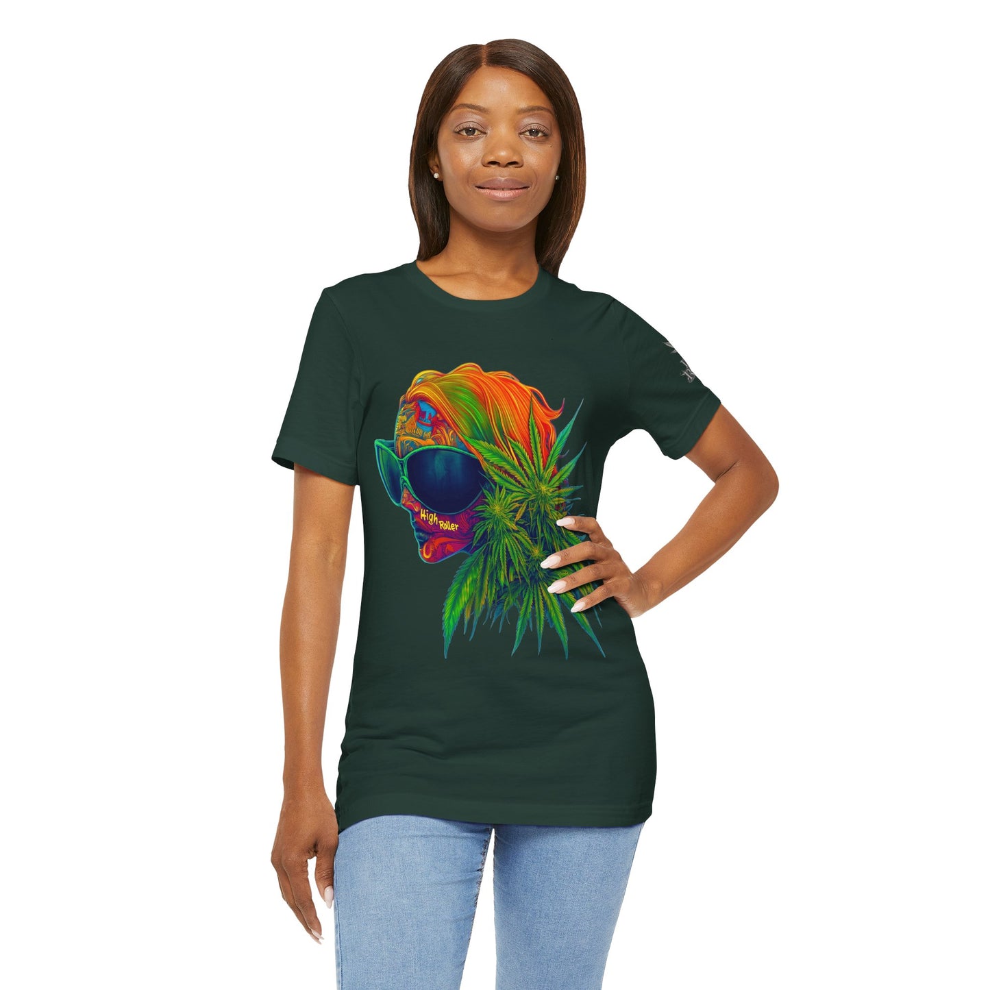 Neon Dreams Tee - Premium Airlume Cotton Cannabis Culture Psychedelic Profile Art