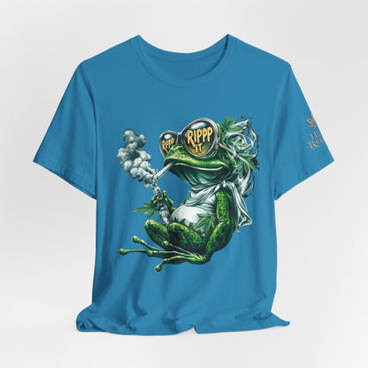 RIPPP IT Cosmic Frog Tee - Premium Airlume Cotton Cannabis Culture Streetwear