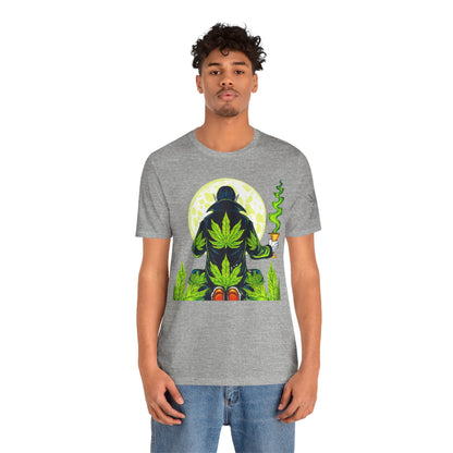 Luxury Gothic Cannabis Vampire T-Shirt - Premium Dark HIGH ROLLER Streetwear - Elevated Nocturnal 420 Fashion