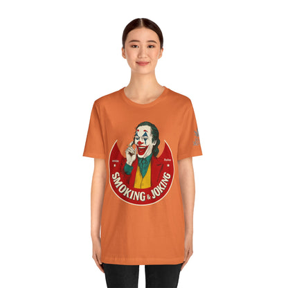 High Roller Villain T-Shirt - Premium Airlume Cotton Cannabis Joker Badge Art Tee