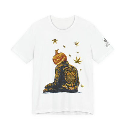 Pumpkin Head HIGH ROLLER Halloween T-Shirt - Premium Cannabis Culture Apparel
