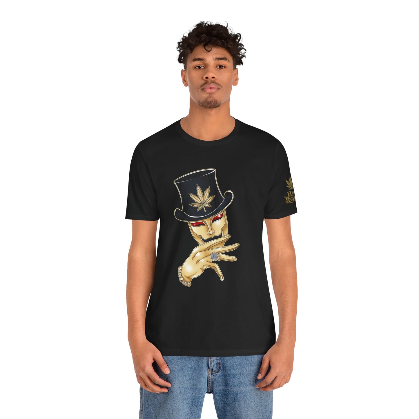Golden Touch T-Shirt - Premium Airlume Cotton Cannabis Luxury Boss Art Tee