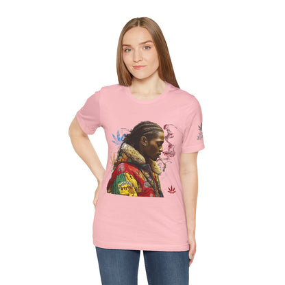 High Roller Profile Smoke Art Cannabis T-Shirt - Premium 420 Hip-Hop Portrait Street Culture Elevated Lifestyle Apparel