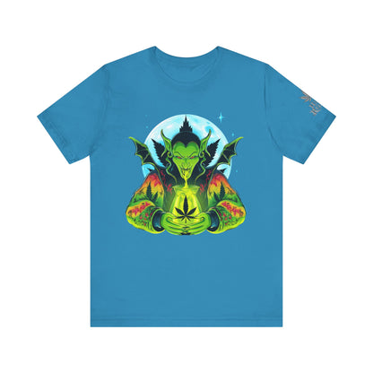 Mystic Dragon Guardian Cannabis Meditation T-Shirt - Premium Psychedelic 420 Apparel