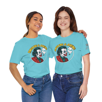 Smoking & Joking T-Shirt - Premium Airlume Cotton Cannabis Villain Pop Art Tee