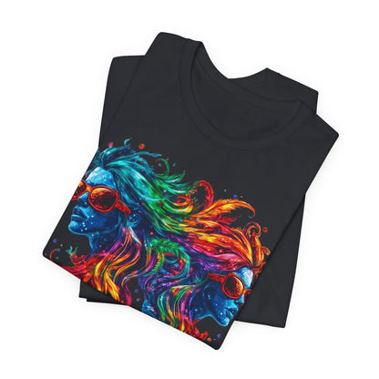 Spectrum Sisters T-Shirt - Premium Airlume Cotton Cannabis Rainbow Psychedelic Art Tee