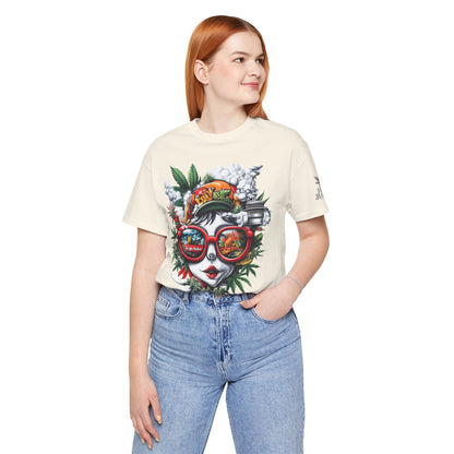 Vision Quest T-Shirt - Premium Airlume Cotton Cannabis Goddess Psychedelic Art Tee