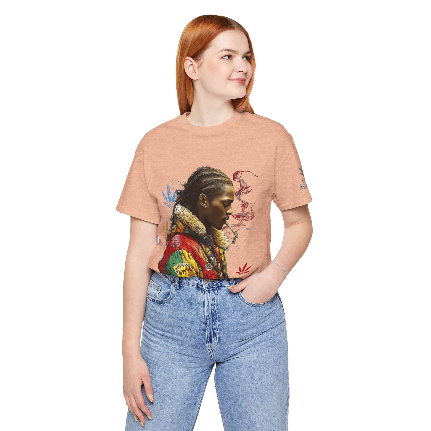 High Roller Profile Smoke Art Cannabis T-Shirt - Premium 420 Hip-Hop Portrait Street Culture Elevated Lifestyle Apparel