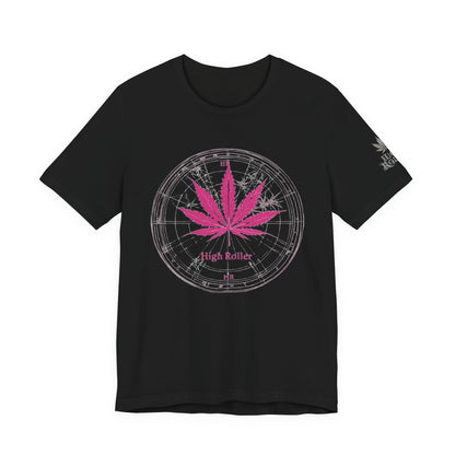 Cannabis Compass Tee - Navigation Leaf Art Design | High Roller