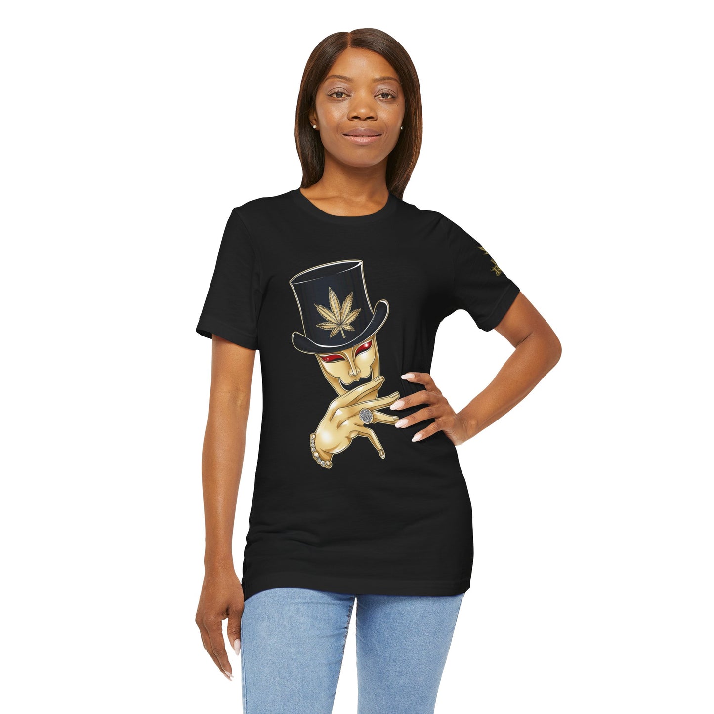 Golden Touch T-Shirt - Premium Airlume Cotton Cannabis Luxury Boss Art Tee