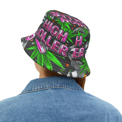 HIGH ROLLER Neon Party Bucket Hat
