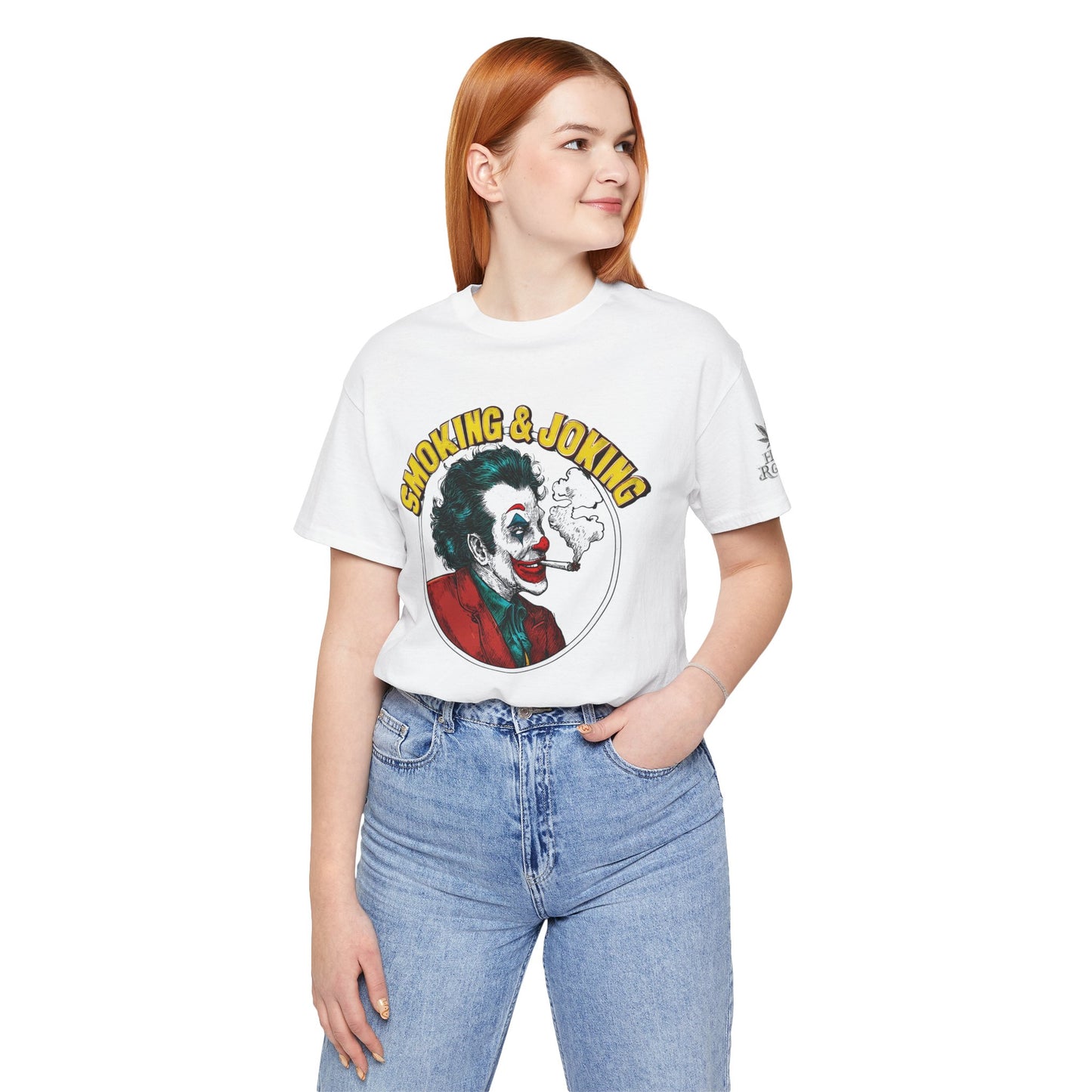 Smoking & Joking T-Shirt - Premium Airlume Cotton Cannabis Villain Pop Art Tee