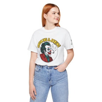 Smoking & Joking T-Shirt - Premium Airlume Cotton Cannabis Villain Pop Art Tee
