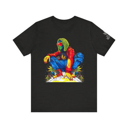 High Roller Rainbow Squat Cannabis T-Shirt - Premium 420 Psychedelic Street Art Colorful Lifestyle Statement Apparel"