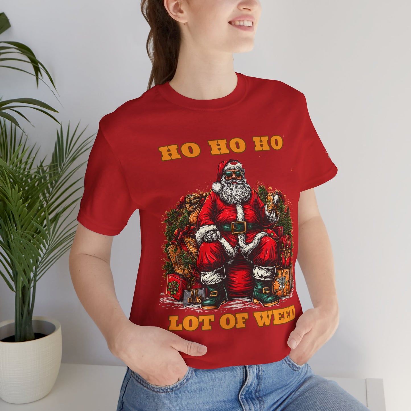 Ho Ho Ho Lot Of Weed Premium Cannabis Christmas T-Shirt